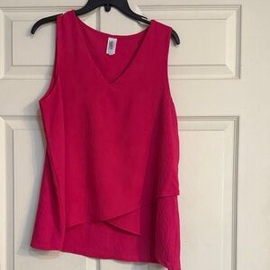 Vibrant Pink Layered Tank Top